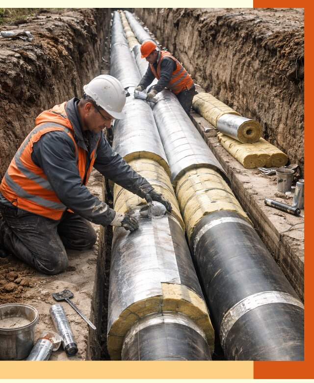 Утепление теплотрассы в Вологде от 4622 руб./м2 — ппу и комплексная изоляция | ТепломастерВгд